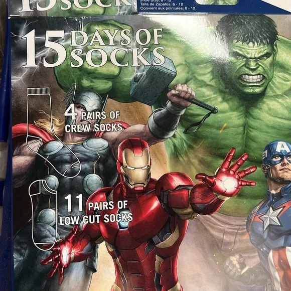 Marvel 15 days of socks NWT - Picture 2 of 3